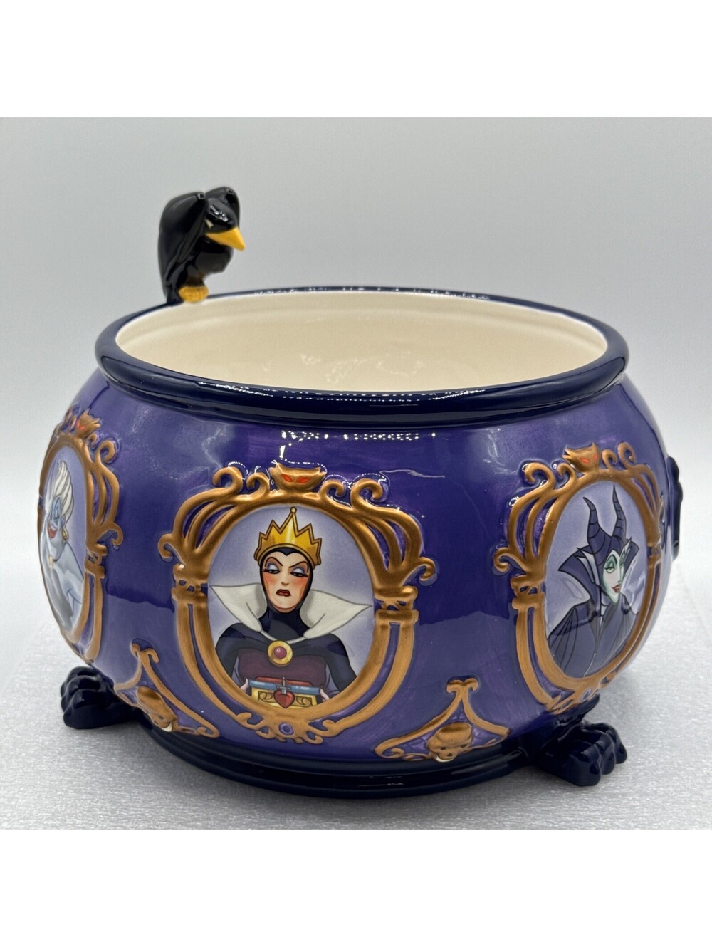 Vintage 1998 Disney Direct Villains Ceramic Dolomite Cauldron Candy Bowl 8x10”